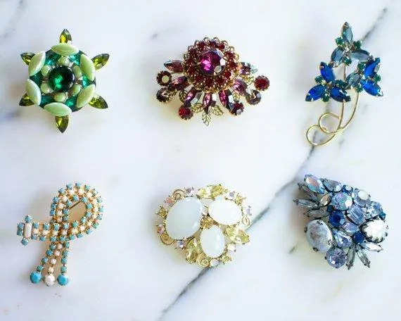 Vintage 1950s Light Green and Dark Green Rhinestone Statement Earrings, Clip On