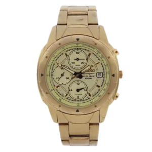 Vintage Seiko 7T62 0AE0 Men's Quartz Chronograph Wristwatch Japan Gold Tone