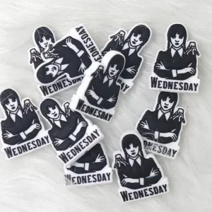 Wednesday Girl Silicone Focal Beads Wholesale, character focal beads