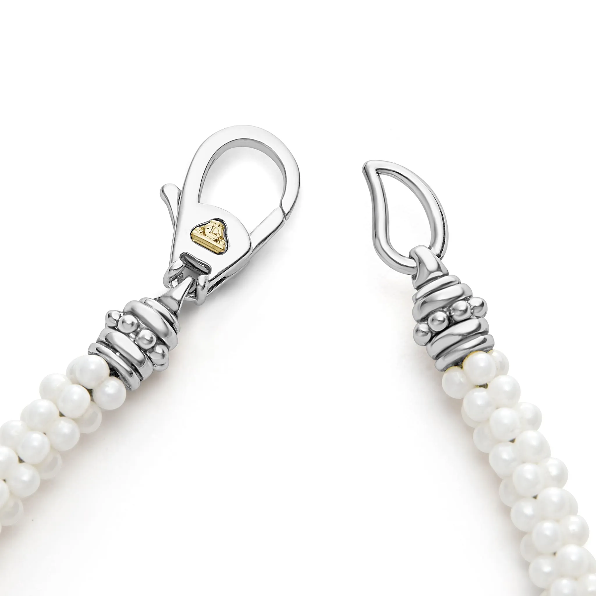 White Caviar White Five Silver Station Ceramic Bracelet | 5mm