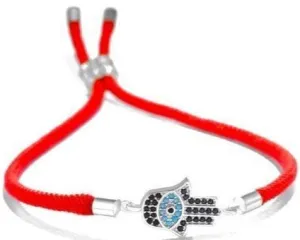 ZC19c. Hamsa Hand w Evil Eye Protection Bracelets MULTI COLORS