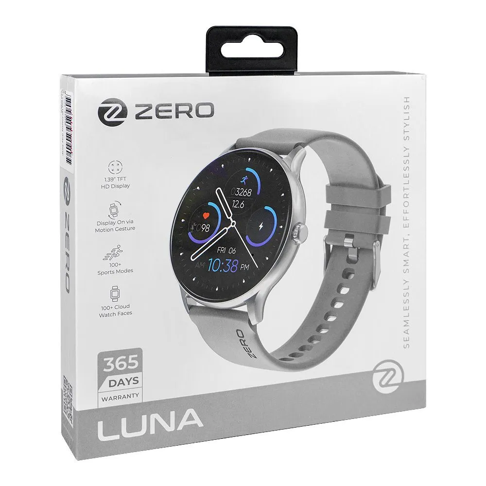 Zero 1.39" TFT HD Display Luna Smart Watch, Motion Gesture, 100  Cloud Watch Faces & Sports Modes, 7 Days Battery Strap